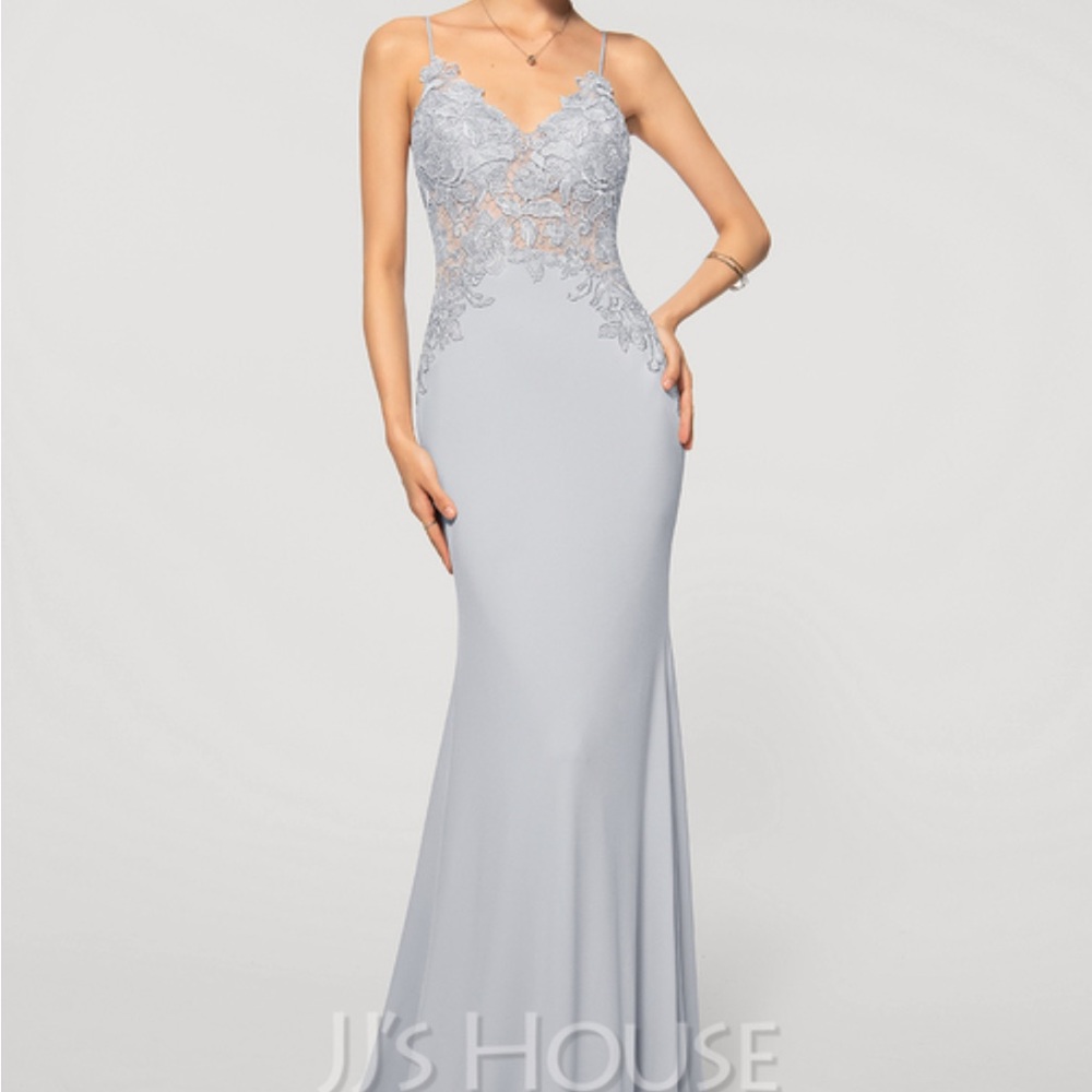 JJ’s House silver grey formal dress